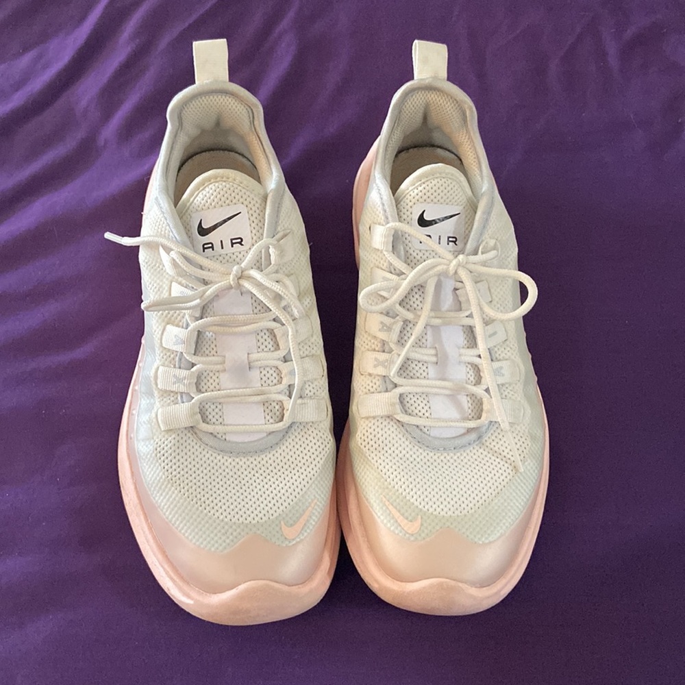Pink and white Nike air max